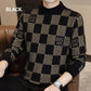 🔥 Herren kariert gedruckt Mock Neck Verdickter Pullover Pullover