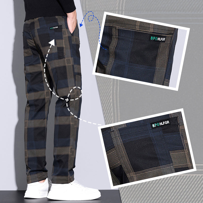 🏆HEISSER VERKAUF 50% - Lässige karierte Herrenhose mit Taschen