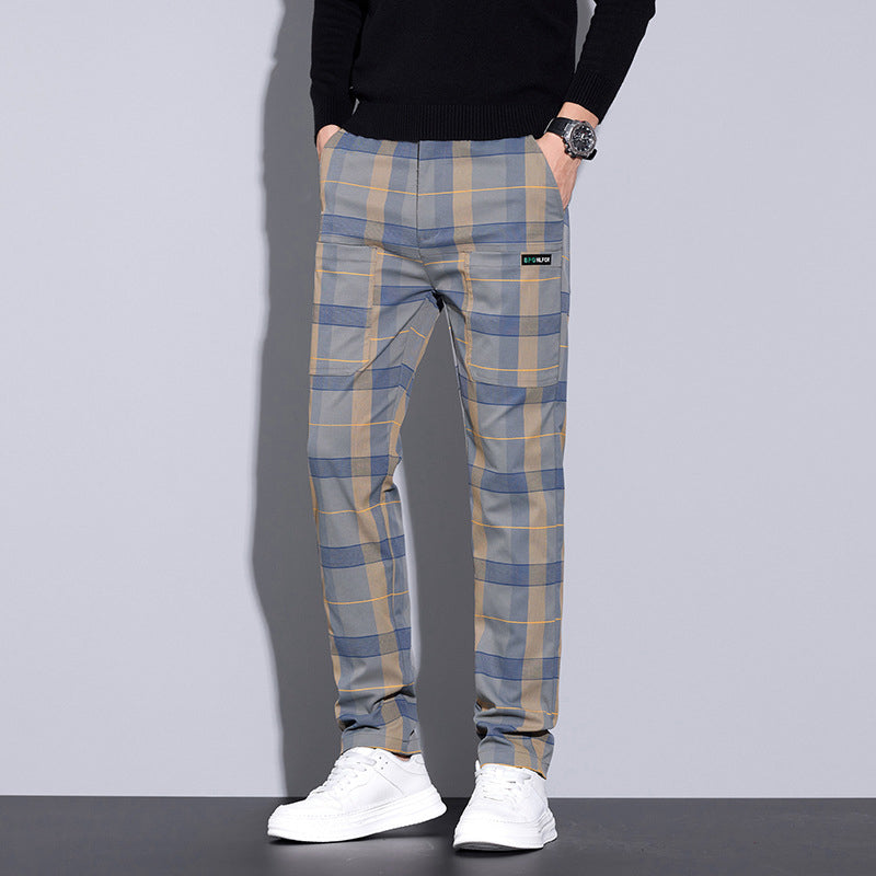 🏆HEISSER VERKAUF 50% - Lässige karierte Herrenhose mit Taschen