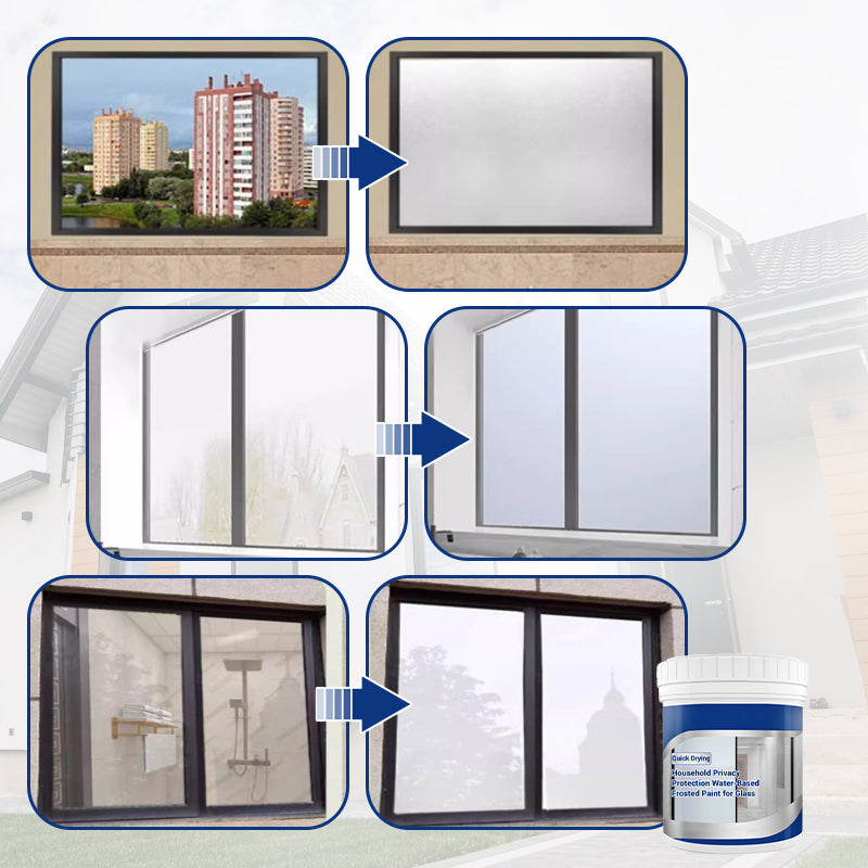 Sichtschutz-Milchglasfarbe auf Wasserbasis – Für Fenster, Türen & Glas