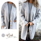 ✨Stilvoll und warm✨Langärmeliger Tweedmantel für Damen mit Kragen