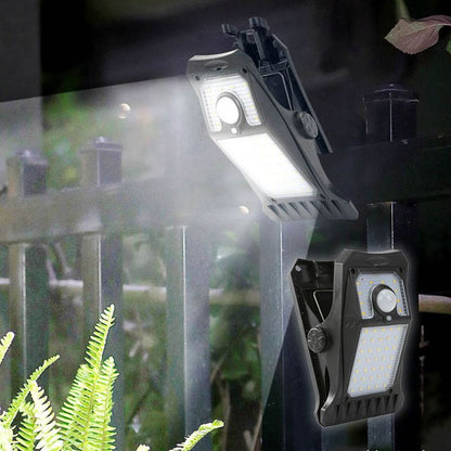 Solarbetriebene Outdoor- & Gartenlampe – Bewegungsmelder & Clip-Leuchte für Camping & Zuhause 🌞🏕️