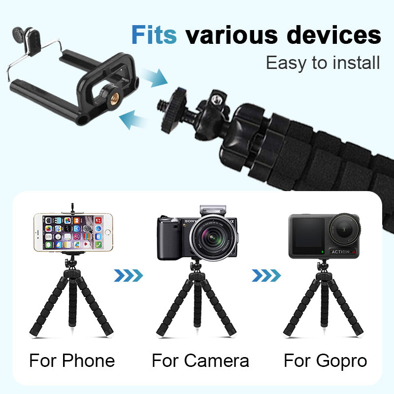Flexibles Mini-Oktopus-Stativ (Fernbedienung inklusive)