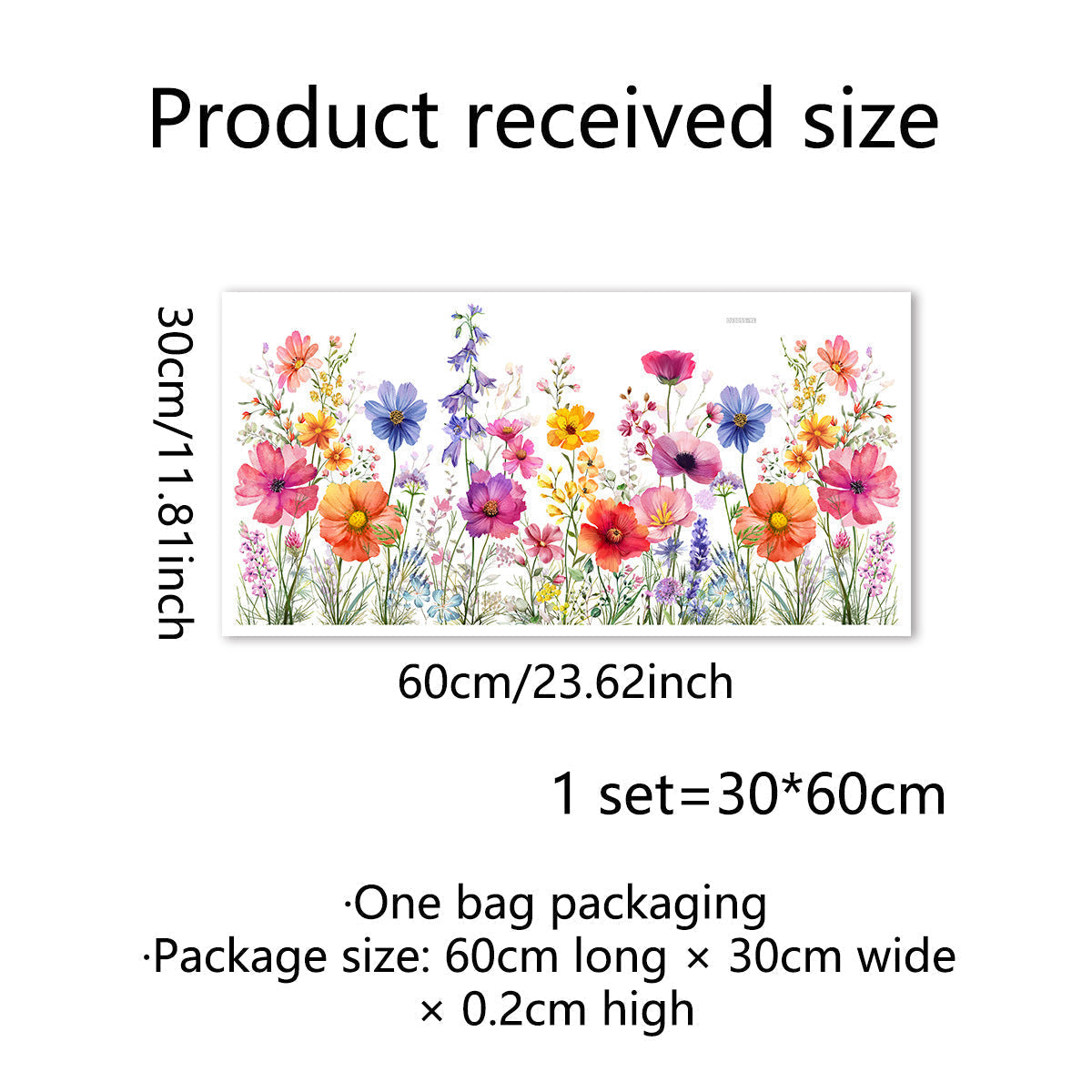 🌸 Bunte Blumen-Fensterfolie in Buntglas-Optik – Statische Haftung, beidseitig sichtbar & leicht ablösbar