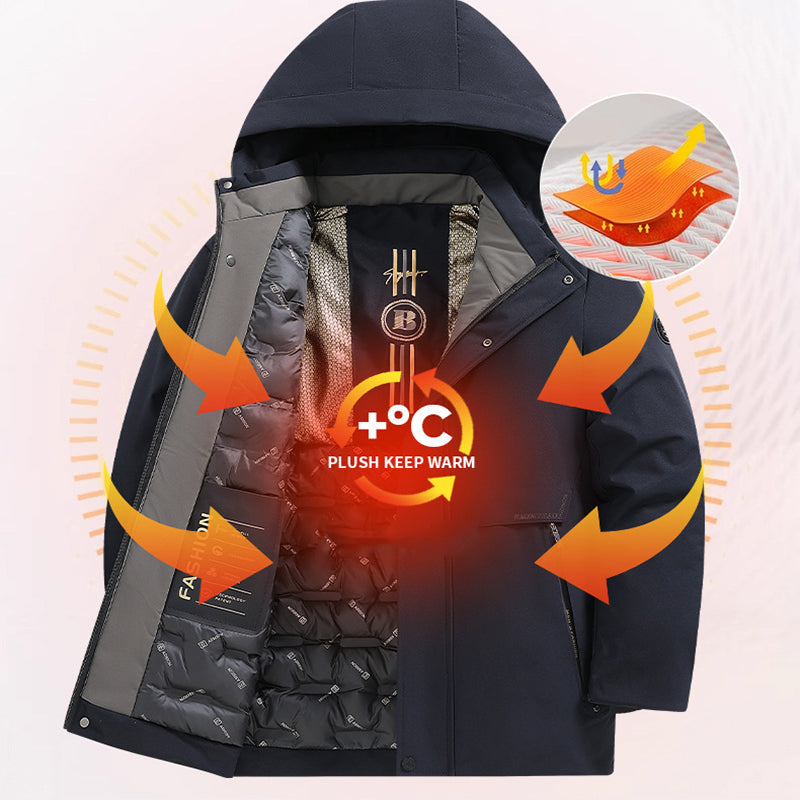 Winddichter Thermo-Parka für Herren