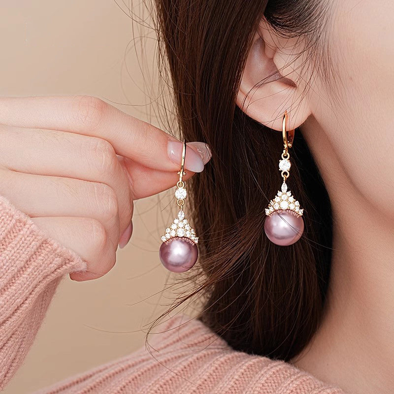 🔥Heißer Verkauf 50% OFF🔥Vintage Elegante Zirkonia Imitation Perlenkette & Ohrringe