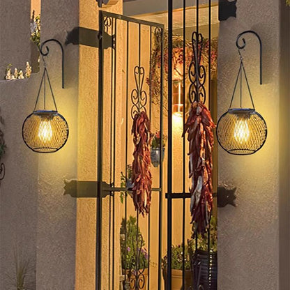 Solar Hängelampe für Garten & Terrasse – Wetterfeste Metall-Laterne für Stimmungsvolle Außenbeleuchtung