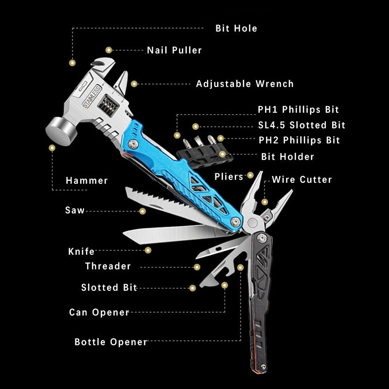 🔥LIMITED:Vielseitiges Hammer-Multitool Camping-Zubehör