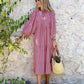 👗Elegantes Boho Maxikleid mit Puffärmeln und Blumenmuster