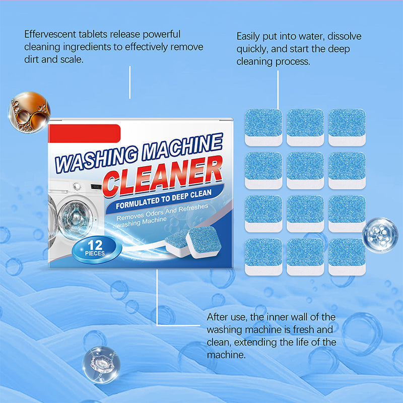 🔥Solange der Vorrat reicht 50 % Rabatt!🎉Leistungsstarke Waschmaschinen-Reiniger Tabletten - 12 Stück