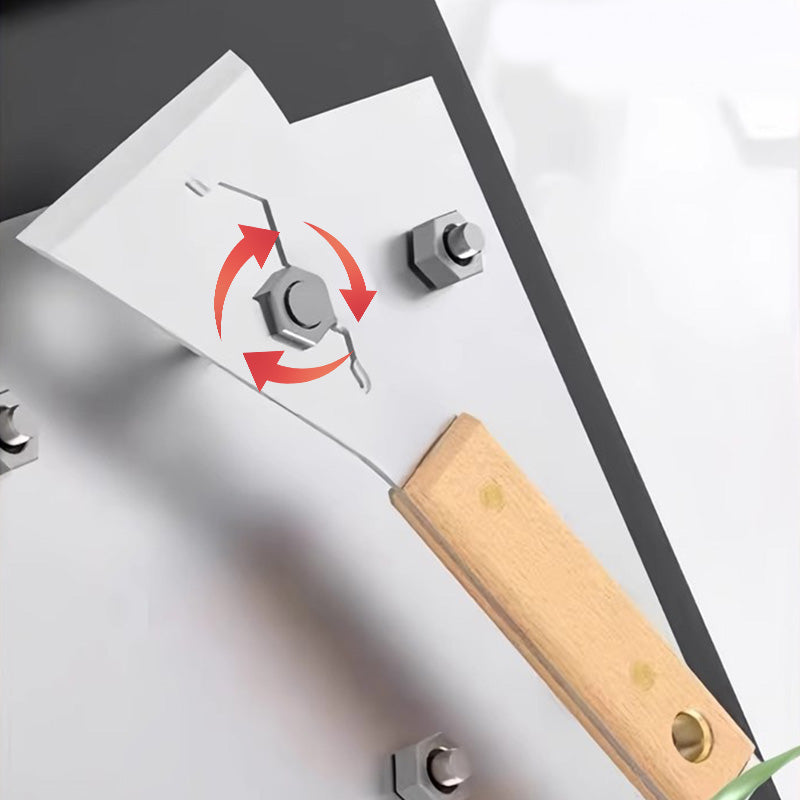 🛠️ KAUFE 2, ERHALTE 1 GRATIS! ⚒️ Mehrzweck-Spachtelmesser – Stahlklinge, Holzgriff & Perfekt für Renovierung 🏠
