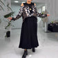 Was soll ich morgen anziehen? Damen einzigartiges Kleid in Layering-Optik mit Cold Shoulder