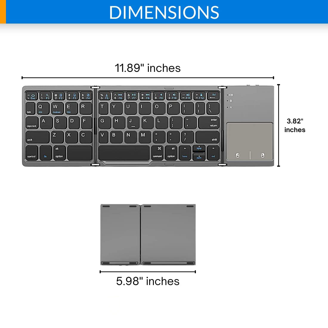 Faltbare drahtlose Bluetooth-Tastatur für Telefon