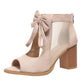 Offene Damen-Schleifen-Sandalen mit klobigem Absatz💨🌸 Bequeme weiche Sohle Es lohnt sich!