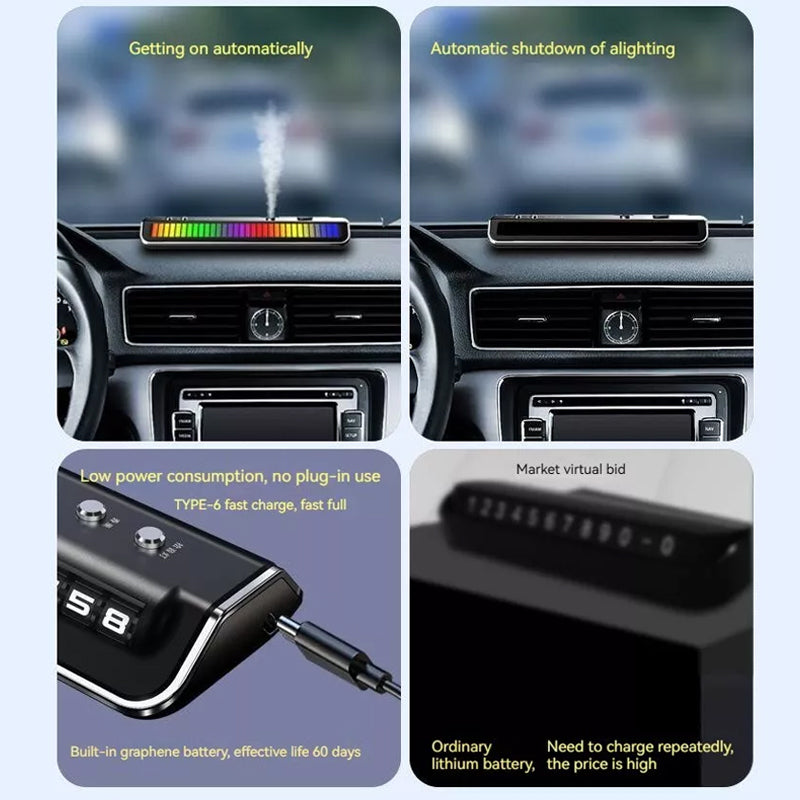 Aromadiffusor für Elektroautos mit Umgebungslicht