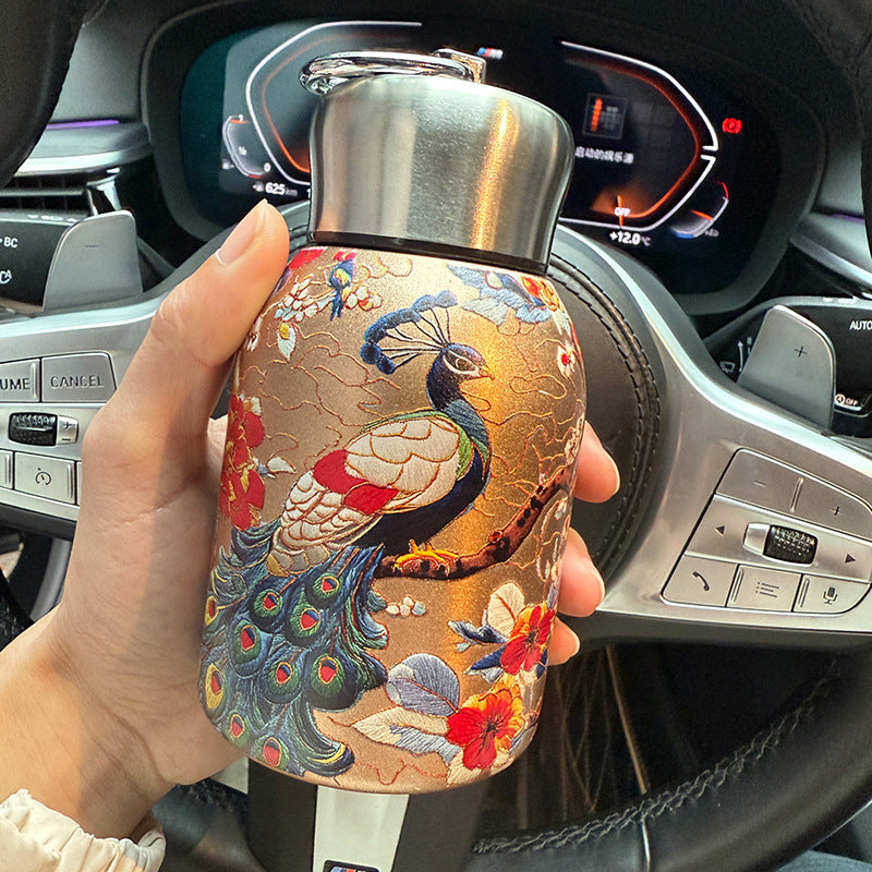 50% RABATT! 🍶 Mini-Thermosflasche mit Tragering – tragbar für Outdoor, Auto & unterwegs