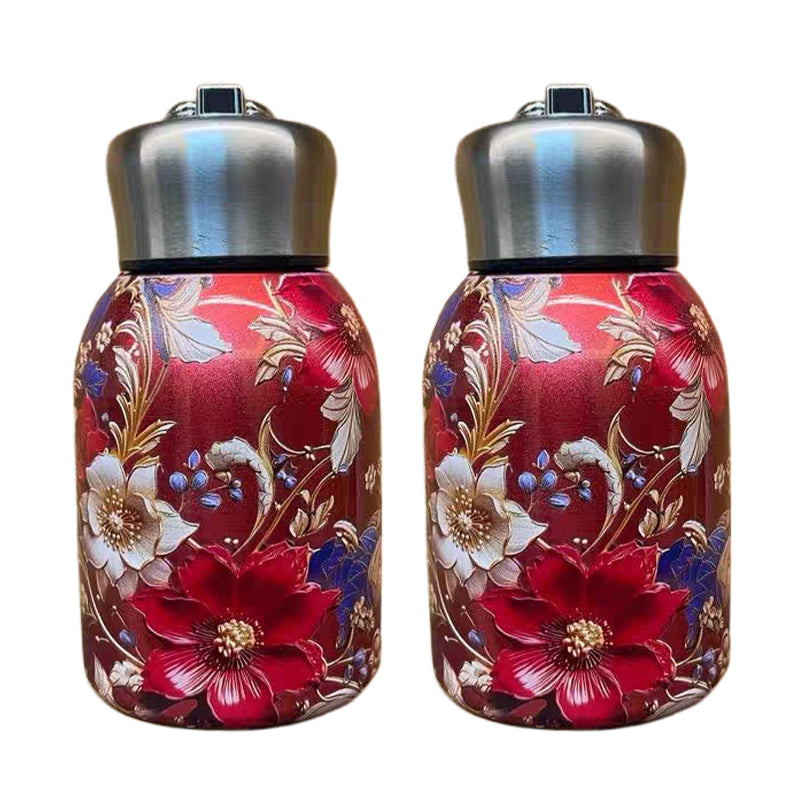 50% RABATT! 🍶 Mini-Thermosflasche mit Tragering – tragbar für Outdoor, Auto & unterwegs