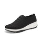 Bequeme Slip-On-Schuhe aus elastischem Mesh mit runder Zehenpartie für Damen