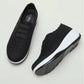 Bequeme Slip-On-Schuhe aus elastischem Mesh mit runder Zehenpartie für Damen