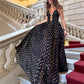 Polka-Dot-Maxikleid mit Spaghettiträgern