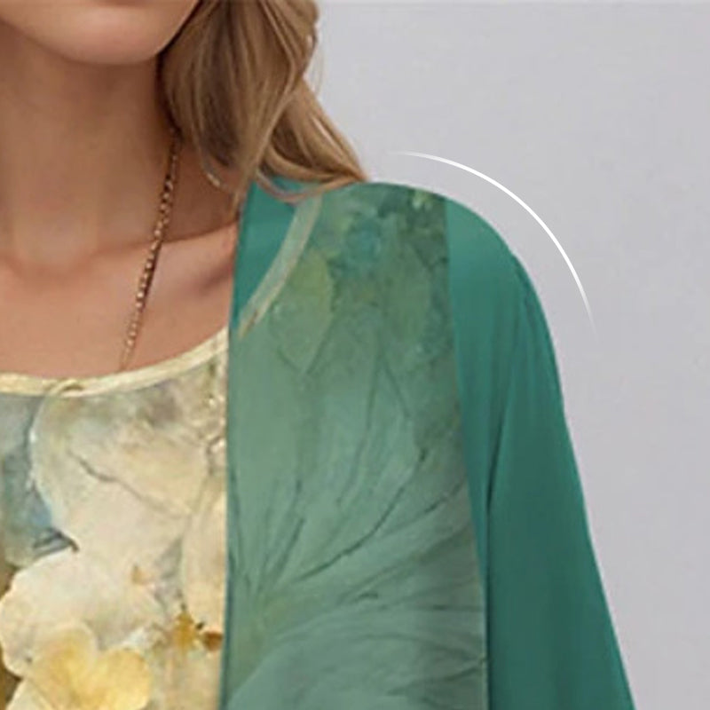 🌸Neue Modelle für den Bräutigam 2025👗Elegantes 2-teiliges Set: Halbarmbluse + Kleid