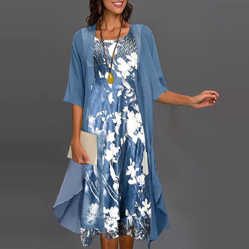 🌸Neue Modelle für den Bräutigam 2025👗Elegantes 2-teiliges Set: Halbarmbluse + Kleid
