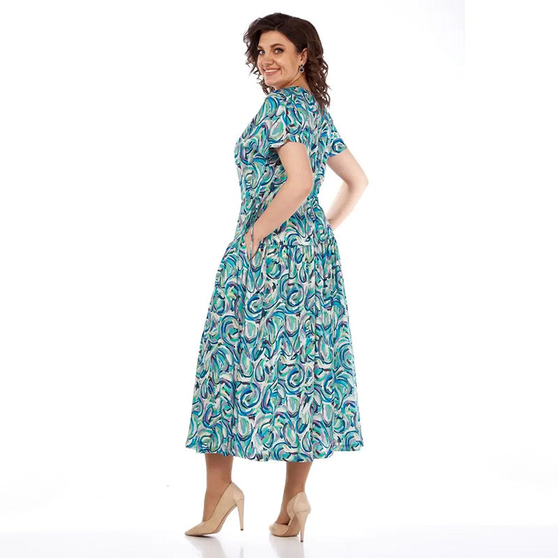 🔥 "NEUHEIT – Nur für kurze Zeit 50% Rabatt!" 🎉 Sommer-Chiffonkleid mit Blumenmuster