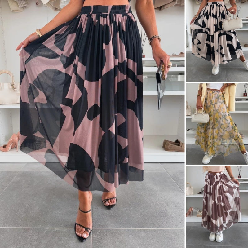 🌸LIMITIERTER Trend-Maxirock – Stylischer Druck & bequemer Gummibund | Nur kurze Zeit 50% Rabatt