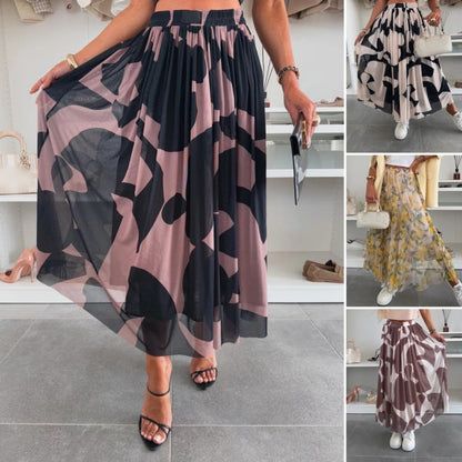 🌸LIMITIERTER Trend-Maxirock – Stylischer Druck & bequemer Gummibund | Nur kurze Zeit 50% Rabatt