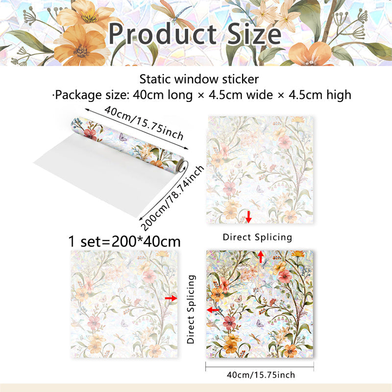🌺 50 % RABATT ✨ Statischer Muster-Fensteraufkleber, leicht anzubringen und rückstandsfrei abzulösen 🎨