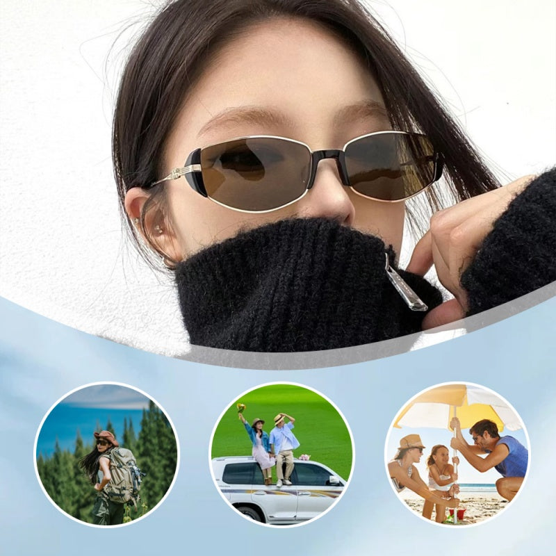 💗💃Ovale Retro-Sonnenbrille mit schmalem Rahmen für Damen