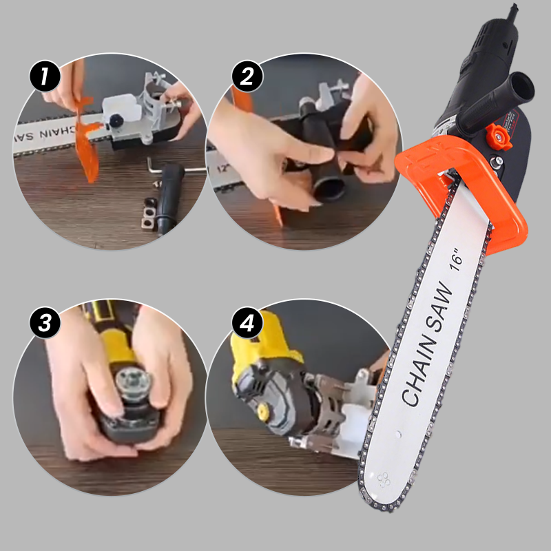 🔧Chainsaw Converter Adapter Set -  Convert Angle Grinder to Chainsaw