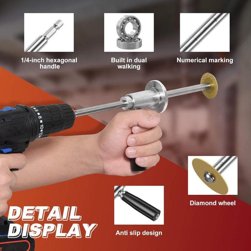 ✂️ PVC-Rohrschneider mit einstellbarer Längenskala – sauberer & präziser Schnitt für Elektro- & Sanitärinstallationen 🔧