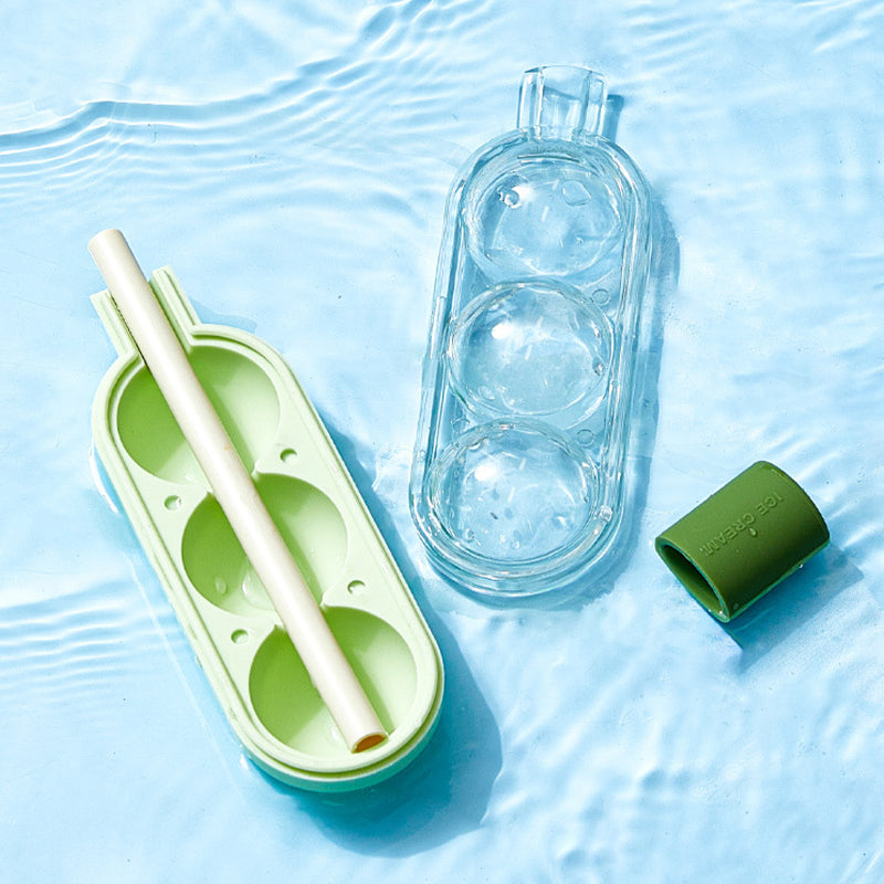 🧊Praktische 2-in-1-Eisamselformen mit Strohhalmen