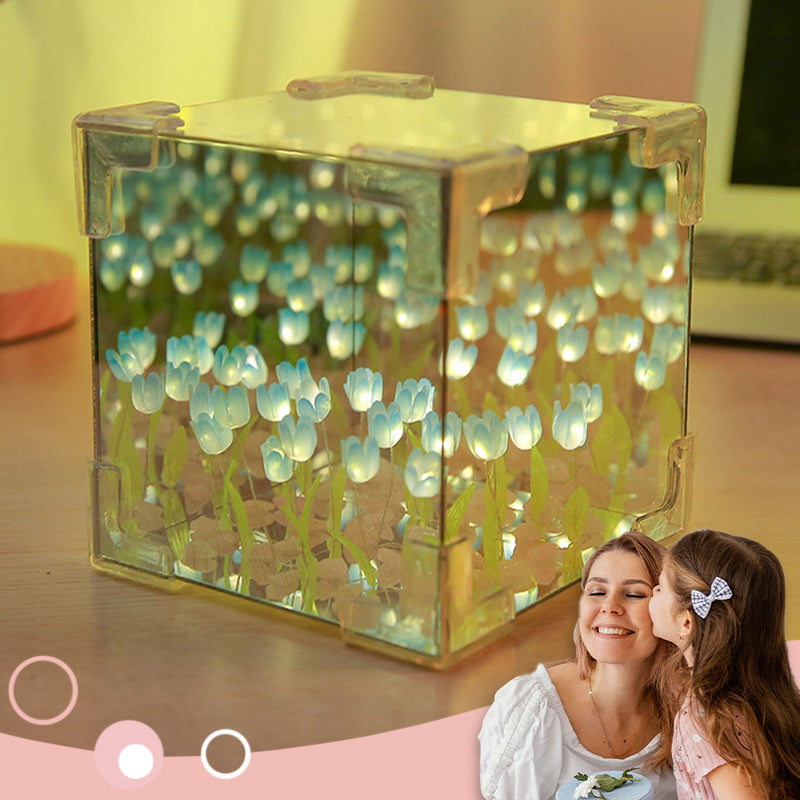 🌷 Oster-Sonderangebote 30% Rabatt! 🥚✨Magischer Würfel DIY Tulip Mirror Light
