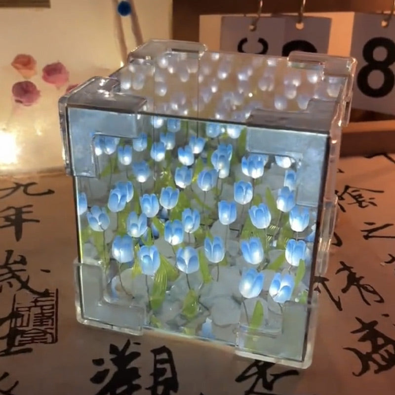 🌷 Oster-Sonderangebote 30% Rabatt! 🥚✨Magischer Würfel DIY Tulip Mirror Light