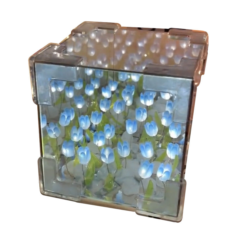 🌷 Oster-Sonderangebote 30% Rabatt! 🥚✨Magischer Würfel DIY Tulip Mirror Light