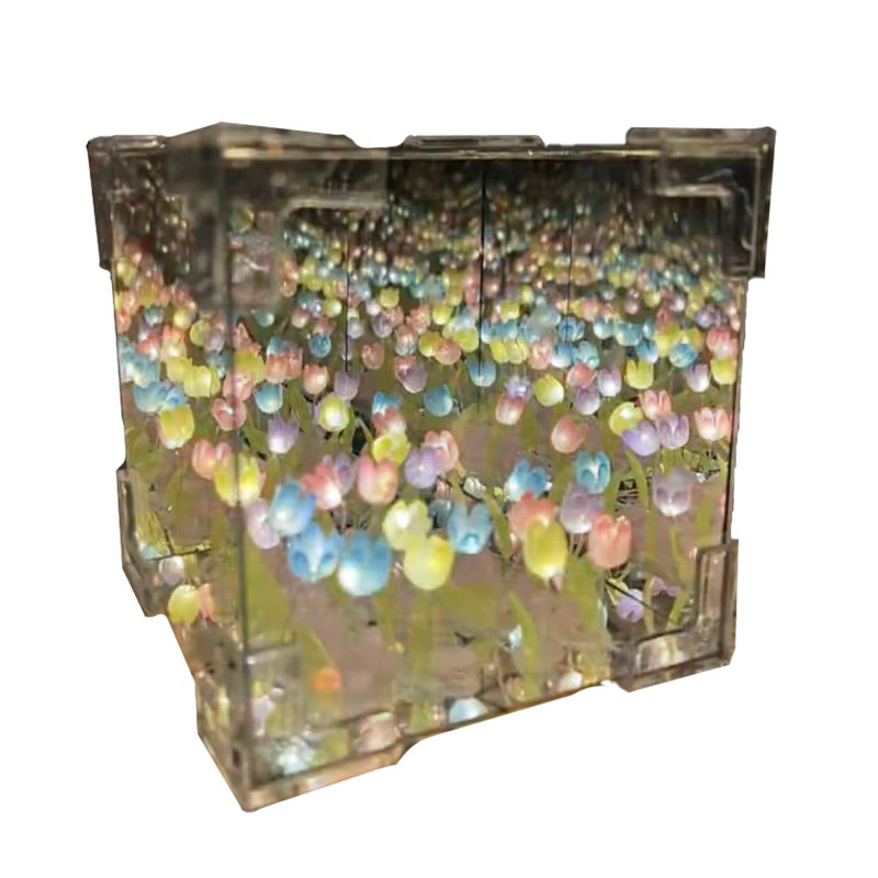 🌷 Oster-Sonderangebote 30% Rabatt! 🥚✨Magischer Würfel DIY Tulip Mirror Light