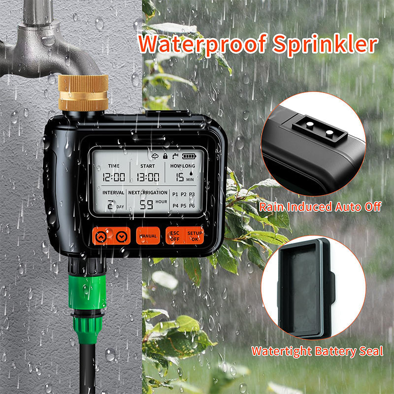 Bewässerungstimer mit großem LCD-Display für Gartenhaus