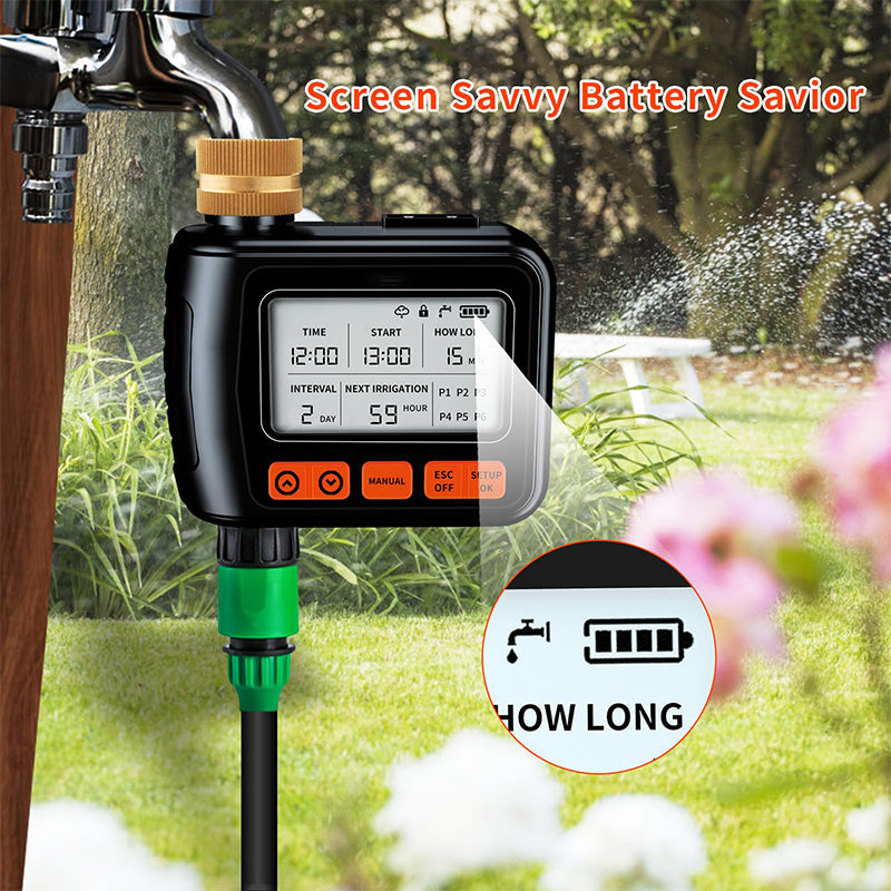Bewässerungstimer mit großem LCD-Display für Gartenhaus
