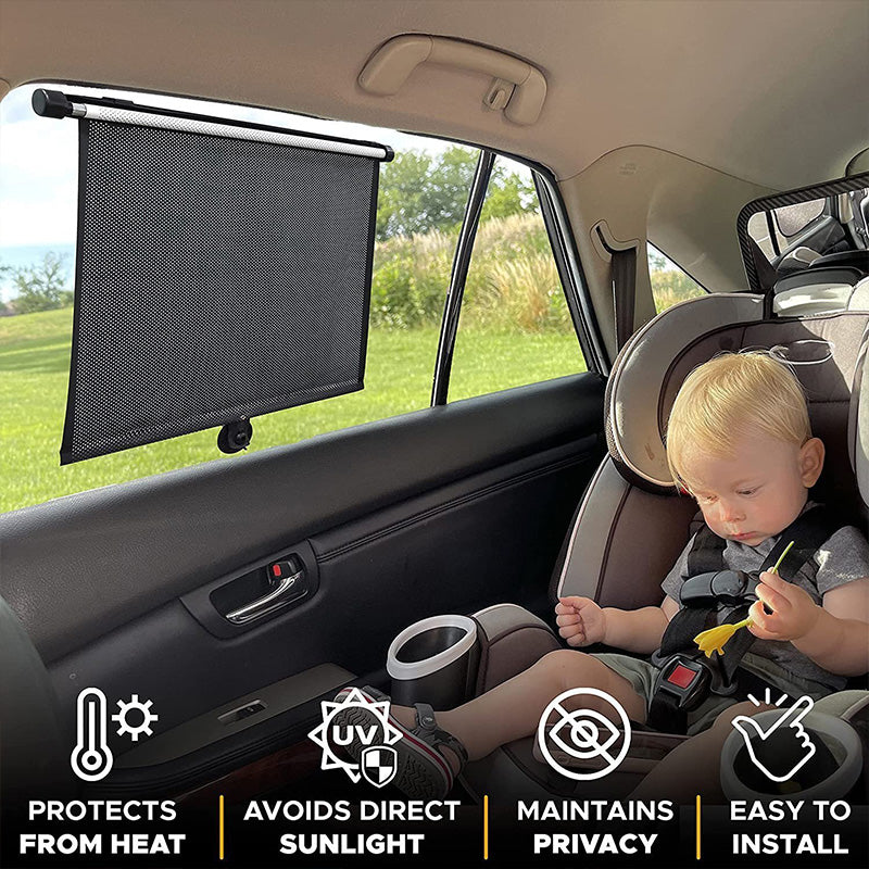 🚗🌞Einziehbarer Fenster-Sonnenschutz für Auto und Zimmer