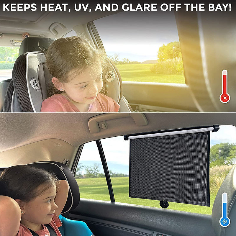 🚗🌞Einziehbarer Fenster-Sonnenschutz für Auto und Zimmer