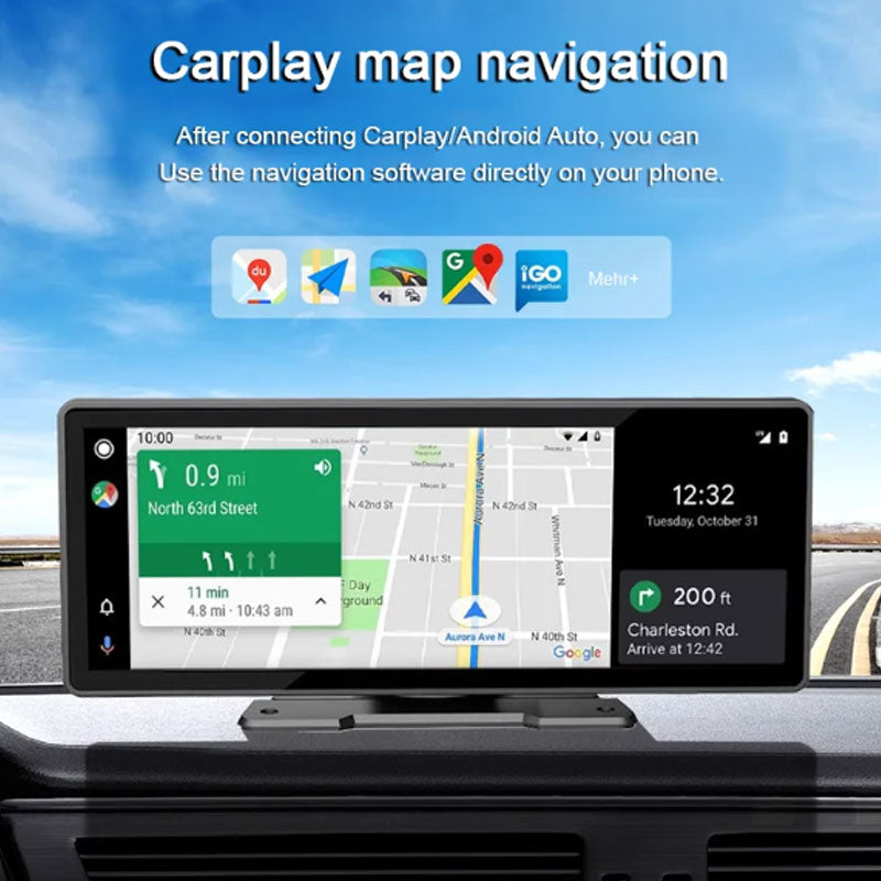 10,26-Zoll-Carplay-Bildschirm für Autos mit Rückfahrkamera