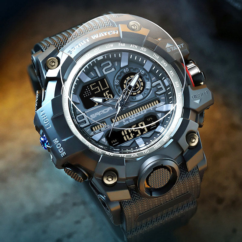 💦100m Wasserdicht⌚Multifunktionale wasserdichte Herrenuhr mit Leuchtmasse