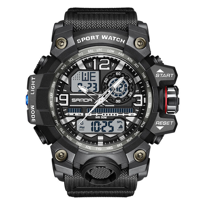 💦100m Wasserdicht⌚Multifunktionale wasserdichte Herrenuhr mit Leuchtmasse