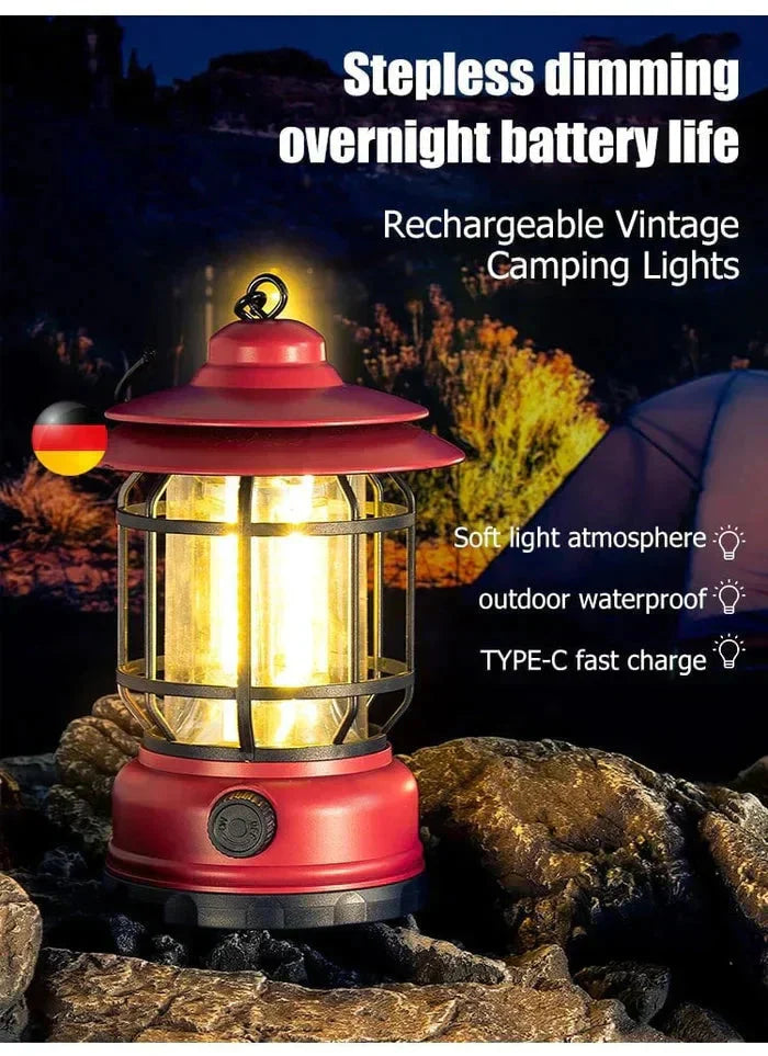 Tragbare Retro-Campinglampe