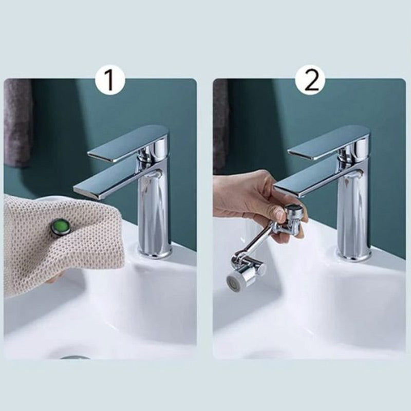 Multifunktionale, spritzwassergeschützte Wasserhahnverlängerung mit Schwenkarm