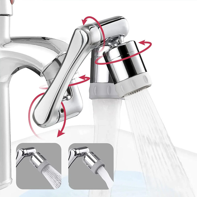 Multifunktionale, spritzwassergeschützte Wasserhahnverlängerung mit Schwenkarm