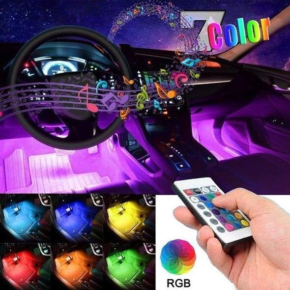 🚗 Elegante Auto-Innenbeleuchtung mit 4 integrierten Lichtleisten 🌟