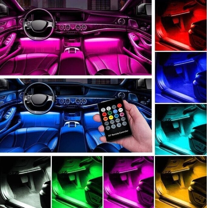 🚗 Elegante Auto-Innenbeleuchtung mit 4 integrierten Lichtleisten 🌟